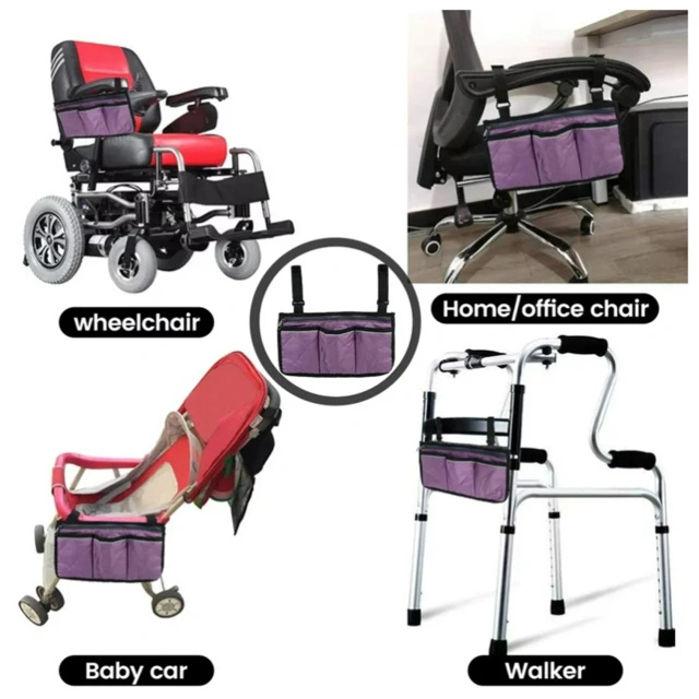 Wheelchair Bag with Pockets Armrest Side Organizer