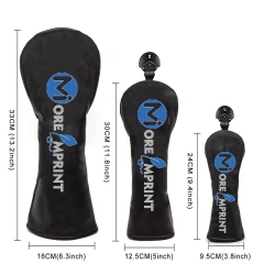 Leather Headcover, Golf Club Covers, Hybrid, Fairway, Driver