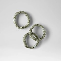 100% Mulberry Silk Scrunchies Gentle Thin Elastic Hair Ties
