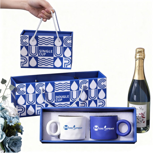 2 Pack Ceramic Mug Gift Set 13.5oz Coffee Cups with Box