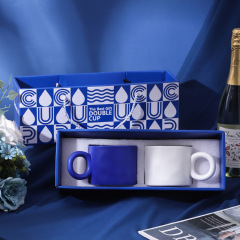 2 Pack Ceramic Mug Gift Set 13.5oz Coffee Cups with Box