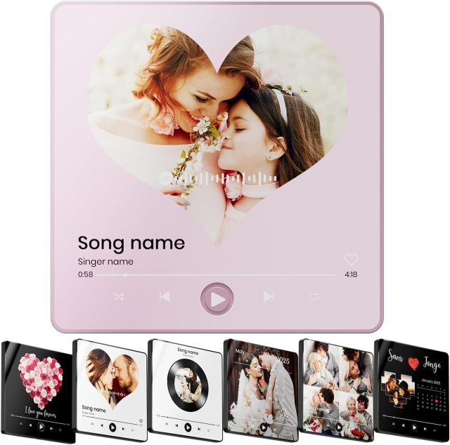 Custom Music Fridge Magnet Spotify Song Plaque with Photo