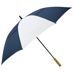Vented Golf Umbrella with Wooden Handle - 68" Arc