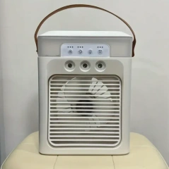 LED Desktop USB Misting Air Cooling Fan Adjustable 3 Speeds