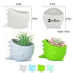 Desktop Dinosaur Silicone Succulent Planter Cute Flower Pot
