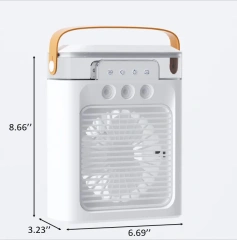 LED Desktop USB Misting Air Cooling Fan Adjustable 3 Speeds