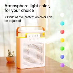 LED Desktop USB Misting Air Cooling Fan Adjustable 3 Speeds