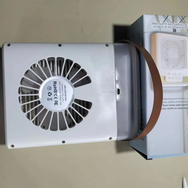 LED Desktop USB Misting Air Cooling Fan Adjustable 3 Speeds