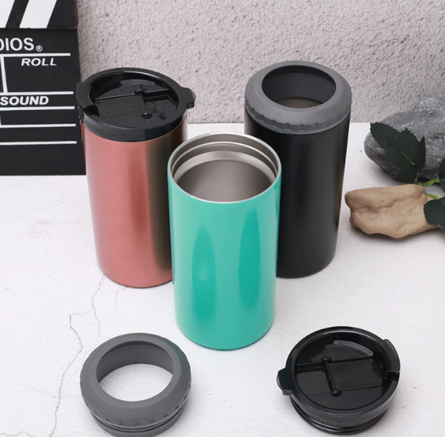16oz Stainless Steel Can Cooler for Cold Beverage Beer