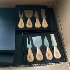 6 Pcs Acacia Wood Handle Cheese Knife Set