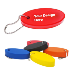 Oval-Shaped Floating Foam Keychain/Tag