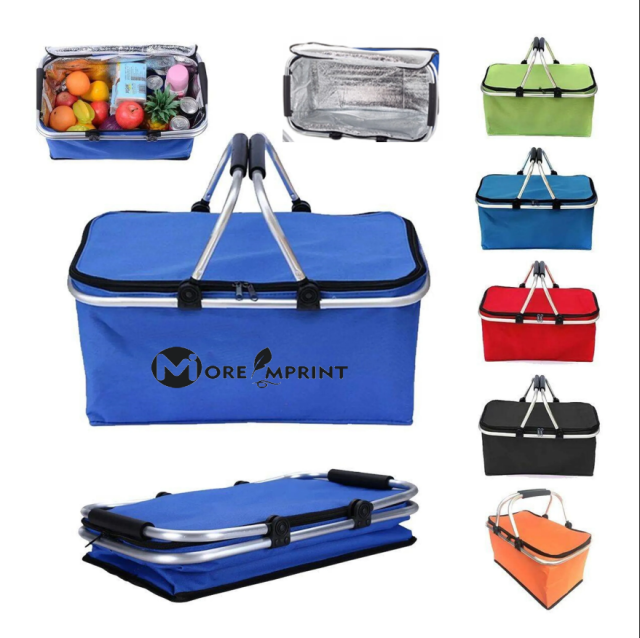 32L  Collapsible Insulated Cooler Picnic Basket