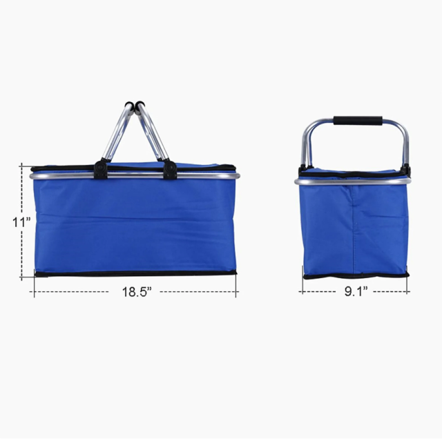 32L  Collapsible Insulated Cooler Picnic Basket