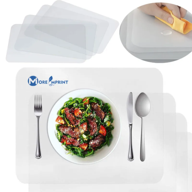 Clear Plastic Placemat Heat Resistant Washable Table Mats