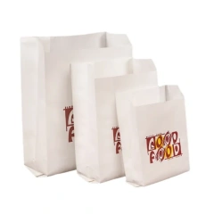 Disposable Food Service Greaseproof Kraft Paper Bags Fried