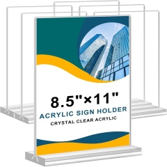 Clear Square Acrylic Sign Holder Vertical Menu Flyer Stand