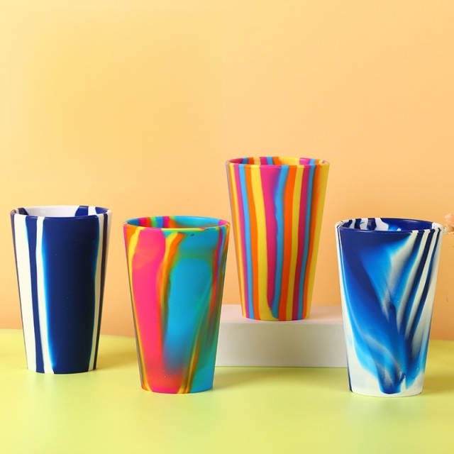 16oz Silicone Cup BPA-Free Shatterproof Pint Glass Drinkware