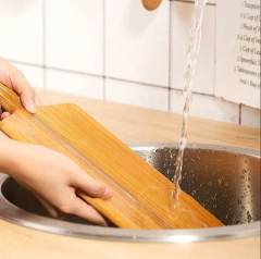 Folding Bamboo Cutting Board with Handle for Kitchen