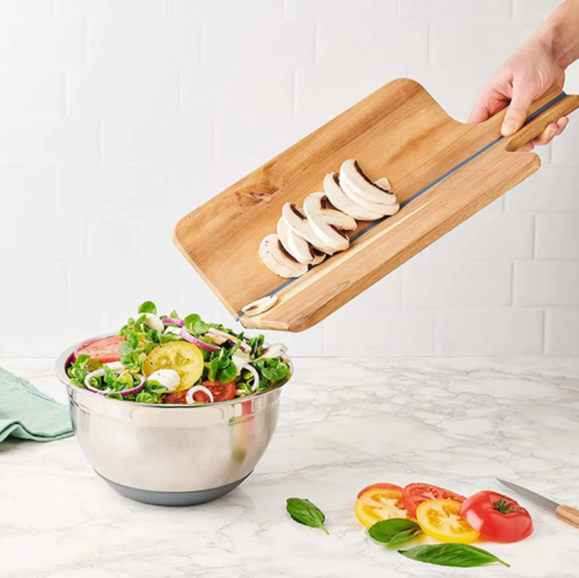 Folding Bamboo Cutting Board with Handle for Kitchen