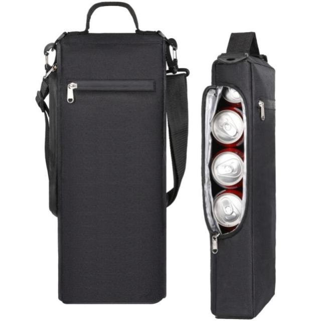 6 Can Polyester PEVA Insulated Golf Cooler 16oz Storage Bag