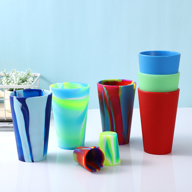 16oz Silicone Cup BPA-Free Shatterproof Pint Glass Drinkware