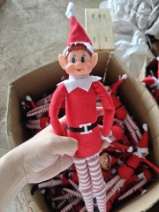 Felt Mascot On Shelf Vinyl Doll Christmas Elf Decoration