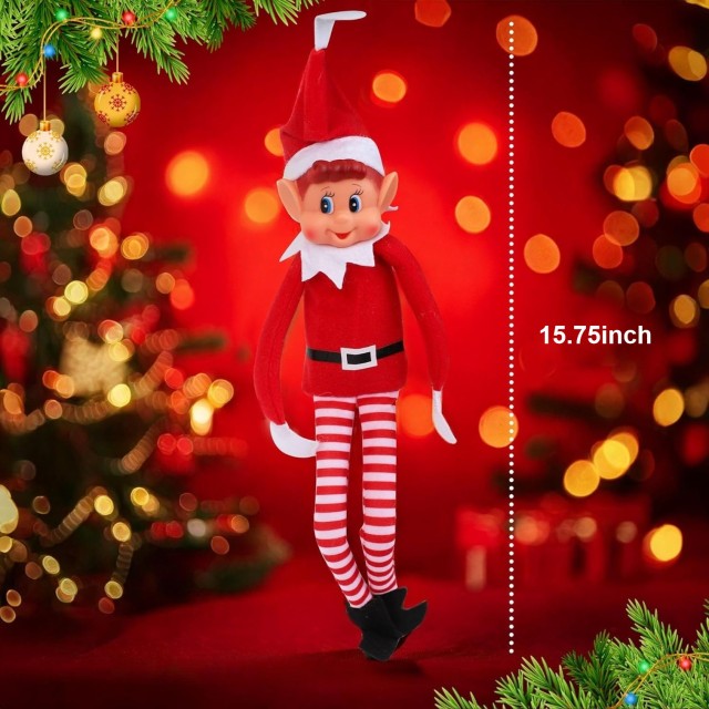 Felt Mascot On Shelf Vinyl Doll Christmas Elf Decoration