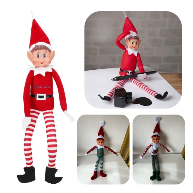 Felt Mascot On Shelf Vinyl Doll Christmas Elf Decoration