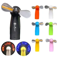 Portable Handheld Custom LED Message Fans with Glowing Text