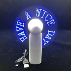 Portable Handheld Custom LED Message Fans with Glowing Text