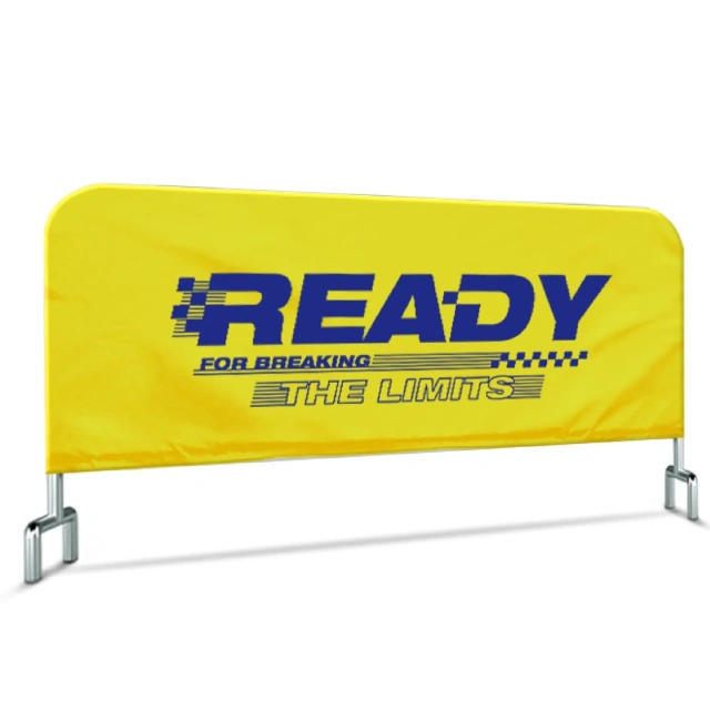 3 x 8 ft Barricade Cover for Crowd Control Fence Cloth