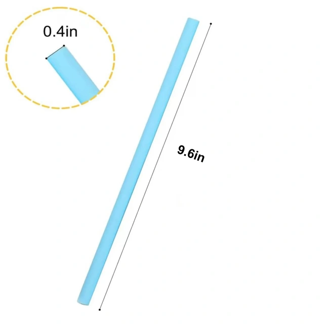 Portable Foldable Silicone Straw in Box with Keychain