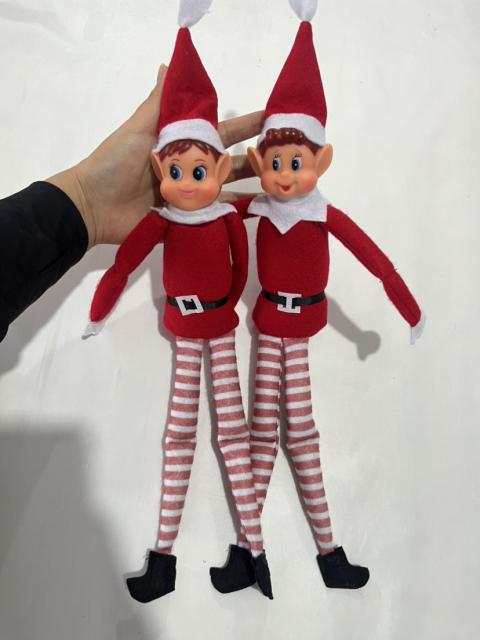 Felt Mascot On Shelf Vinyl Doll Christmas Elf Decoration