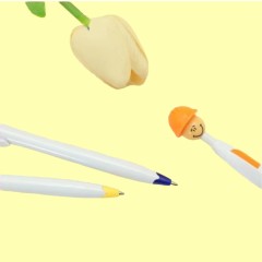 Construction Safety Helmet Ballpoint Pen W/ Smile Character