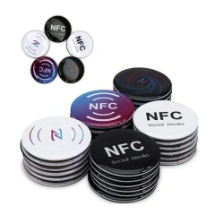NFC Enabled Epoxy Stickers 3.75" x 3.75" Anti-Metal Tag
