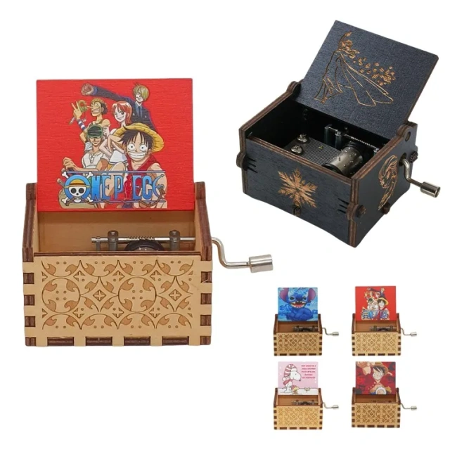 Festival Wood Hand-Crank Music Box with Customized Melody