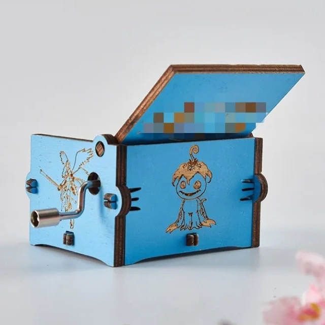 Festival Wood Hand-Crank Music Box with Customized Melody