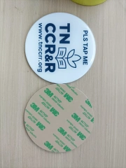 NFC Enabled Epoxy Stickers 3.75" x 3.75" Anti-Metal Tag