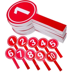 Handheld Auction Paddles Bidder Plastic Number Tag Board