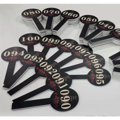 Handheld Auction Paddles Bidder Plastic Number Tag Board