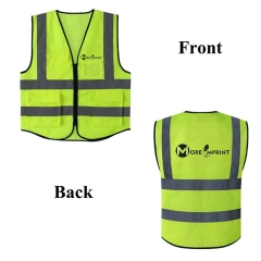 Outdoor High Visibility Reflective Safety Vest With Pockets