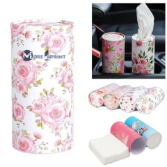 Cylinder Car Tissue Dispenser Compact Travel Paper Set