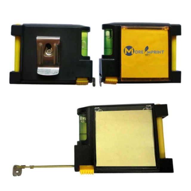 5-in-1 Square Steel Tape Measure with Notepad Pen