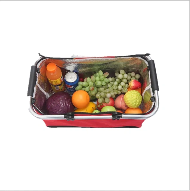 32L Outdoor Collapsible Insulated Picnic Cooler Basket