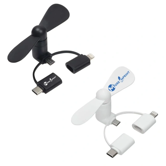 Portable Handheld 3-in-1 Mini Cell Phone Fan for Outdoor