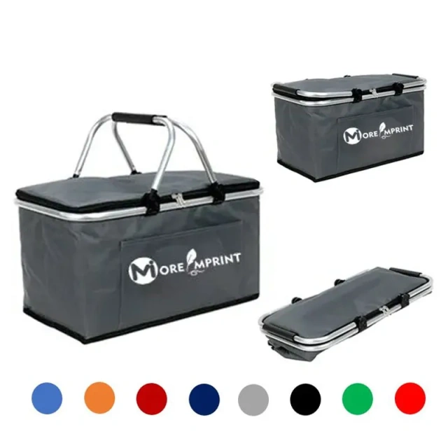 32L Outdoor Collapsible Insulated Picnic Cooler Basket