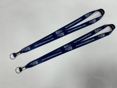 1" Dye-Sublimated Lanyard W/Metal Crimp & Metal Split-Ring