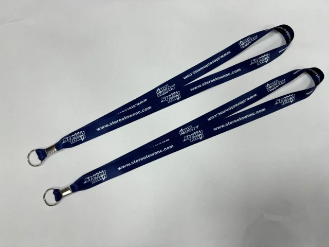 1" Dye-Sublimated Lanyard W/Metal Crimp & Metal Split-Ring