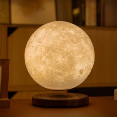Magnetic Floating LED Light 3D Levitating Spinning Moon Lamp