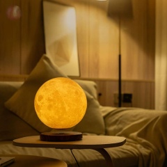 Magnetic Floating LED Light 3D Levitating Spinning Moon Lamp